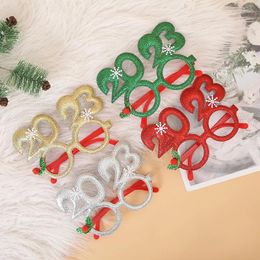 Party Decoration 2024 Christmas Glasses Frame Adult Kids Gift Navidad Po Booth Props Year Supplies