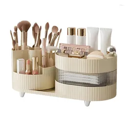 Storage Boxes Make Up Organizer Cosmetic Container Holder Rotating Cosmetics Brush For Lotions Eye Shadows Lipsticks