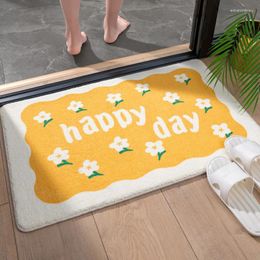 Carpets Bath Mat Home Decoration Door Flower Strawberry Carpet Non-slip Absorbentpad Foot Pad Toilet Outdoor Rug Happy Day 2024