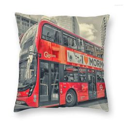 Pillow London Mormon Bus Cover Double Side Printing British Sign Floor Case For Car Cool Pillowcase Home Decoration