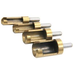 4pc cylinder type titanium plated wood plug drill gold round wood plug 6-16mm woodworking hole opener bit tool set