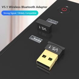 DBIT 5.1 Bluetooth Adapter USB Bluetooth Receiver Win8/8.1/10/11 Driver-Free Support Multiple Devices Simultaneous Connection