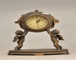 472 inch Decorative old brass sculpture can use mechanical clock angel child1680660