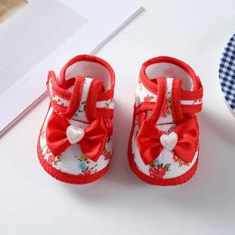 5YL2 First Walkers Cotton Baby Walker Cute Printed Walking Shoes Floor Anti slip 0-12M d240528