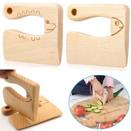 Kitchens Play Food Safety wood childrens knife cooking toy simulation cutting fruits and vegetables kitchen pretending to play Montessori education d240527