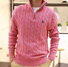 2024 Herren Laurens Pullover Sweater Designer Polo Halbzögel Hoodie Langarm gestricktes Pferd Twist High Collar Männer Frau Stickerei 1186es