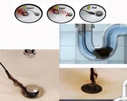 2pcs Drain Sink Cleaner Bathroom Un Sink Tub Toilet Snake Brush Hair Removal Tool6234824