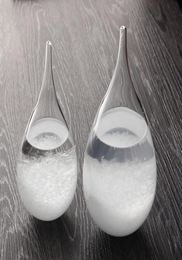 Storm Glass Weather Glass Weather Forecast Bottle 205115cm Desktop Drops Crystal Tempo Water Drop Globes Creative Storm Glass3449301