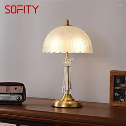 Table Lamps SOFITY Modern Brass Lamp LED Creative Luxury Fashion Crystal Copper Desk Light For Home Living Room Bedroom Decor