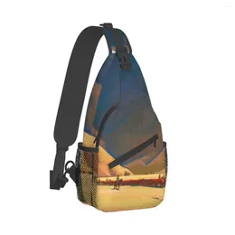 Backpack Desert Print Shoulder Bags Maynard Dixon Modern Chest Bag Men University Travel Sling Outdoor Style Small