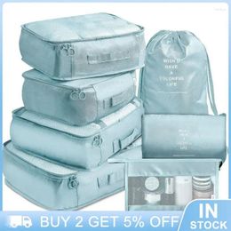 Duffel Bags 7/9 Set Packing Travel Bag Clothes Storage Package Waterproof Luggage Organizer Home Storge Torage