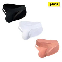 Underpants 3PCS 2024 Men Sexy Underwear Cotton Lingerie Male Jockstrap Panties Briefs For AD770