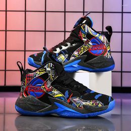 Basketball Shoes Boys' High-top Boots Cushion Wear Resistant Sports Children's Outdoor Training