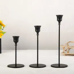 Candle Holders 3 Pcs/Set Metal Holder Stand Candlestick Candelabrum Tabletop Ornaments Candelabra For Wedding Party Home Decoration