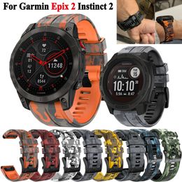 Watchband 22mm 26mm Quickfit Silicone Smart Watch Strap For Garmin Epix Gen 2 Instinct 2 Fenix 7X 7 6X 6 Pro 5 5X Plus Bracelets