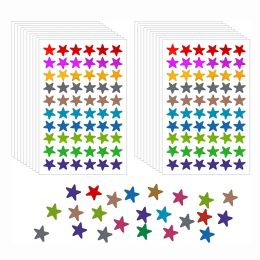 300-2700pcs Mixed Colour Laser Star Stickers Kids Reward Behaviour Chart Label Student Planner School Classroom Teacher Supplies