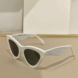 Occhiali da sole acetato per gatto grigio bianco per donne sfumature da sole designer occhiali da sole Gafas de Sol Uv400 Eyewear di protezione con scatola 2718