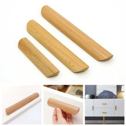 Nordic Modern Furniture Handles Natural Wood Cabinet Drawer Handles Knobs Wardrobe Door Closet Dresser Solid Wooden Pulls