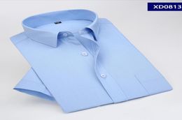 Pure Color Plus Size Men039 Shirt 5XL 6XL 7XL 8XL Business Casual Easycare Dress Short Sleeve Shirt Men Soft Comfortable 110kg3453891