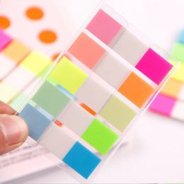 100 Sheets Transparent Sticky Notes Memo Pad Self Adhesive Bookmark Memo Sticker School Office Stationery Supplies Marker Paper