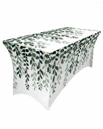 Table Skirt Rustic Leaves Plants Wedding Decoration Home Birthday Party Dessert Cover Decor