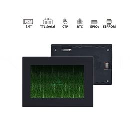 NX8048P050-011C-Y /011R-Y 5.0 Inch LCD-TFT HMI Capacitive Touch Display Module Intelligent Series TTL Screen With Enclosure