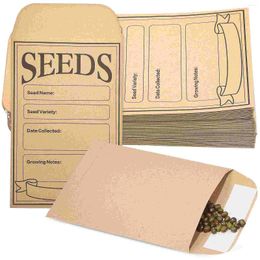Gift Wrap 200 Pcs Seed Envelopes Kraft Paper Pieces Small Brown Mailing Money Po Bags For Cash Coin Wage