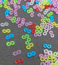 500/300/100pcs DIY Acrylic S Clips Loom Rubber Bands Clips Plastic Jewelry Connectors For Bracelet Necklace Making Color Clasp