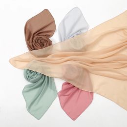 110cm Muslim Hijabs for Women Square Scarf Thin Plain Handkerchief Femme Musulman Soft Viscose Headscarf Islamic Turban Headband