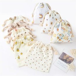 Nappy Reusable Drawstring Diaper Organizer Bag for Infant Washable Baby Little Stuff Storage Pouch L2405