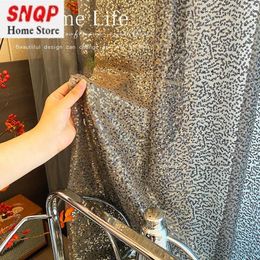 Curtain Fashion Luxury Sequin Tulle For Living Room Bedroom Blackout Bright Milky Way Screen Grey Window Sheer Dream Door Wedding