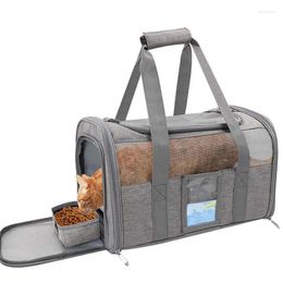 Cat Carriers Foldable Pet Bag Cage Portable Travel Handbag Breathable Outgoing Collapsible Shoulder FOR Small Dog