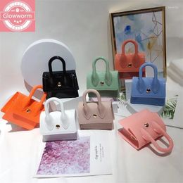 Shoulder Bags Mini Candy Colour Women Handbags Designer Jelly Bag Luxury Clear Pvc Crossbody Chains Lady Small Purses 2024 Summer