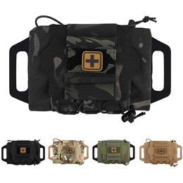Multi-function Bags 1000D Tactical Blow Out Ifak Pouch Molle First Aid Medical Kit Bag Pouches ReFlex IFAK One-hand First Aid Kit BagHK Slqj
