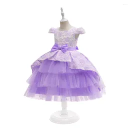 Girl Dresses Vestidos Year Children Clothes Princess Birthday Party Formal Evening Prom Dress Banquet Host Performance Gown For 4-15Yrs