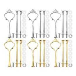 Baking & Pastry Tools 6Pcs For 3 Tier Cake Stand Fittings Hardware Holder Resin Crafts DIY Making Cupcake Serving Decoration 2137