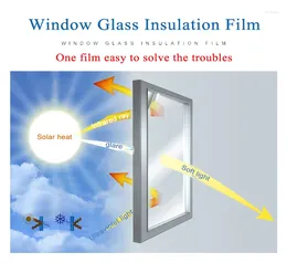 Window Stickers Black Diamond Silver Waterproof Film One Way Mirror Insulation UV Rejection Privacy Tint Films Decoration