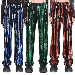Women's Jeans Cotton Streetwear Woman European And American Striped Print Hip Hop Retro Trousers 2024