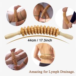 Curved Wood Massage Roller Stick Lymphatic Drainage Wood Therapy Massage Tool Maderoterapia Colombiana Anti Cellulite Massager