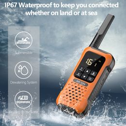 2/4 PCS ABBREE AI-9R Floating Walkie Talkie IP67 Waterproof Walkie-talkies for Motorola Fishing Kayak Skiing Portable Radio