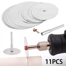 11/ 32pcs Mini Circular Saw Blade Set Professional Woodworking Cutting Disc with 1 Pole 22mm 25mm 32mm for Cutting Wood Metal
