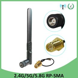 ipex 4 mhf4 eoth 2.4g wifi Antenna router antena 2.4GHz 5.8Ghz IOT 8dBi antene RP-SMA sma male Dual Band 2.4G 5.8G 21cm Pigtal