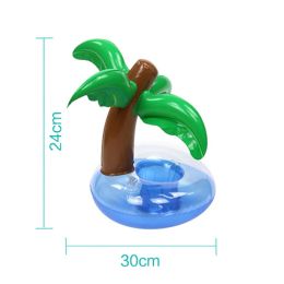 1-3Pcs Inflatable Drink Cup Holder Coconut Tree Glass Holders Stand Floating Coasters Swimming Pool Party Inflatable Toys