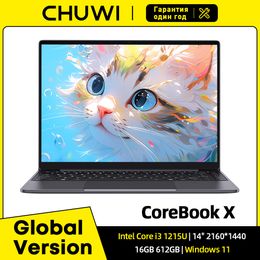 Chuwi Corebook x Gaming Laptop I3-1215U Core 16GB RAM 512 GB SSD 14,1 cala FHD Screen Intel Sześć rdzeni do 3,70 GHz Notebook