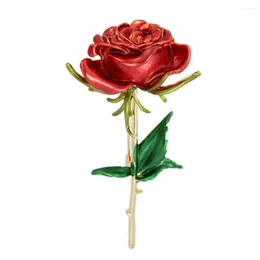 Brooches Enamel Rose Flower For Women Lady Fashion Luxury Design 4 Colors Available Weddings Mom's Gifts