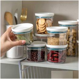 Bottles Jars New 250/350/550/700Ml Food Storage Container Plastic Kitchen Refrigerator Noodle Box Mtigrain Tank Transparent Sealed Can Otz2O