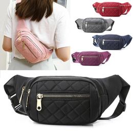 Waist Bags Women Bag Waterproof Plaid Belt Designer Outdoor Crossbody Chest Female Fashion Casual Fanny Pack Banana Hip Purse