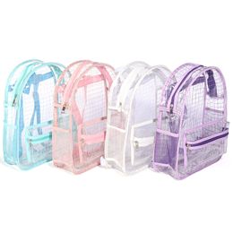Transparent PVC Student Durable Lightweight Backpacks Used for Learning, Travel and Outdoor Activities