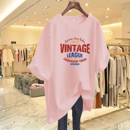 100% Cotton T Shirt Letters Print Graphic Vintage Fashion Tops Casual Big Size Summer Short Sleeve Tshirts Women Men Clothing 240524