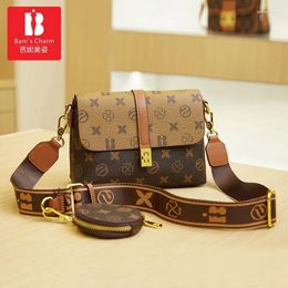 Shoulder Bags BANI'S CHAR Brand High End Luxury Women's Bag Fashionable Small Square Spliced Printed One Crossbody